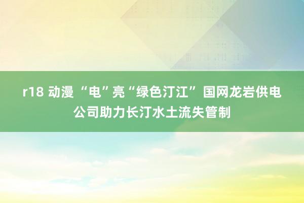 r18 动漫 “电”亮“绿色汀江” 国网龙岩供电公司助力长汀水土流失管制