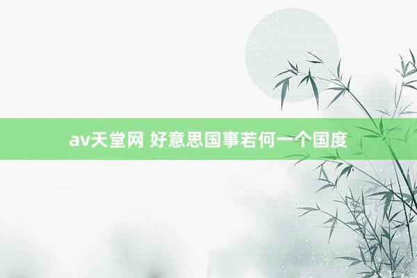 av天堂网 好意思国事若何一个国度