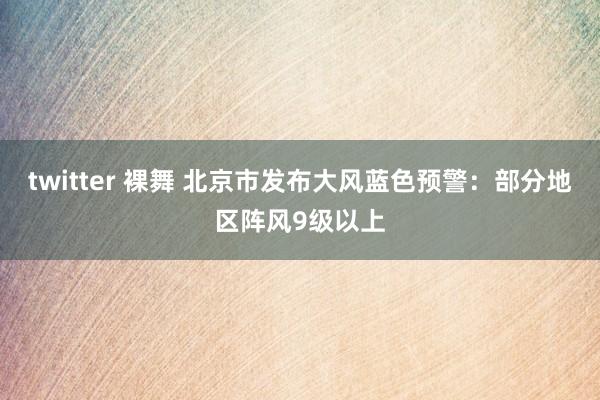 twitter 裸舞 北京市发布大风蓝色预警：部分地区阵风9级以上